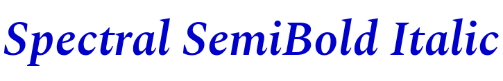 Spectral SemiBold Italic fuente